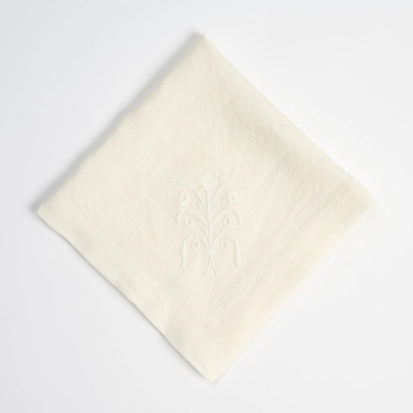 FLORAL HØRSERVIET HVID
