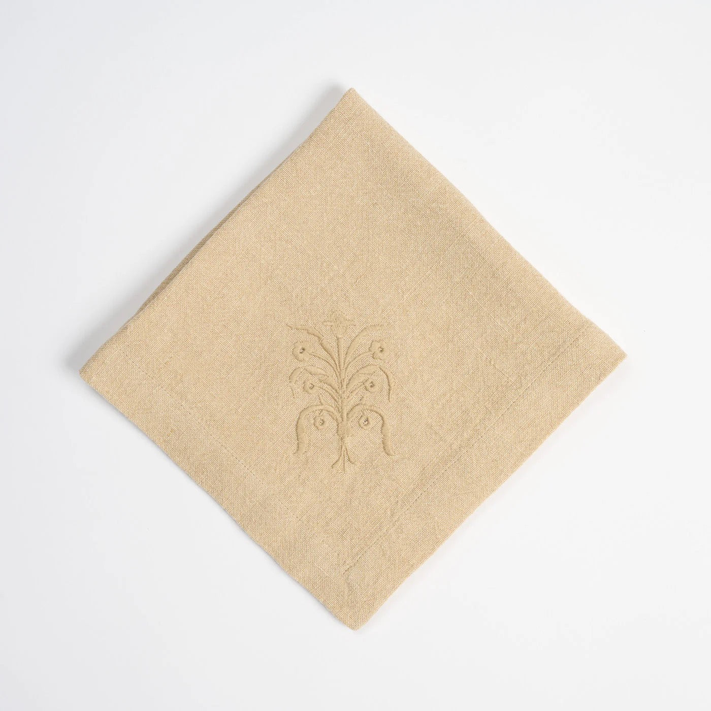 FLORAL HØRSERVIET BEIGE