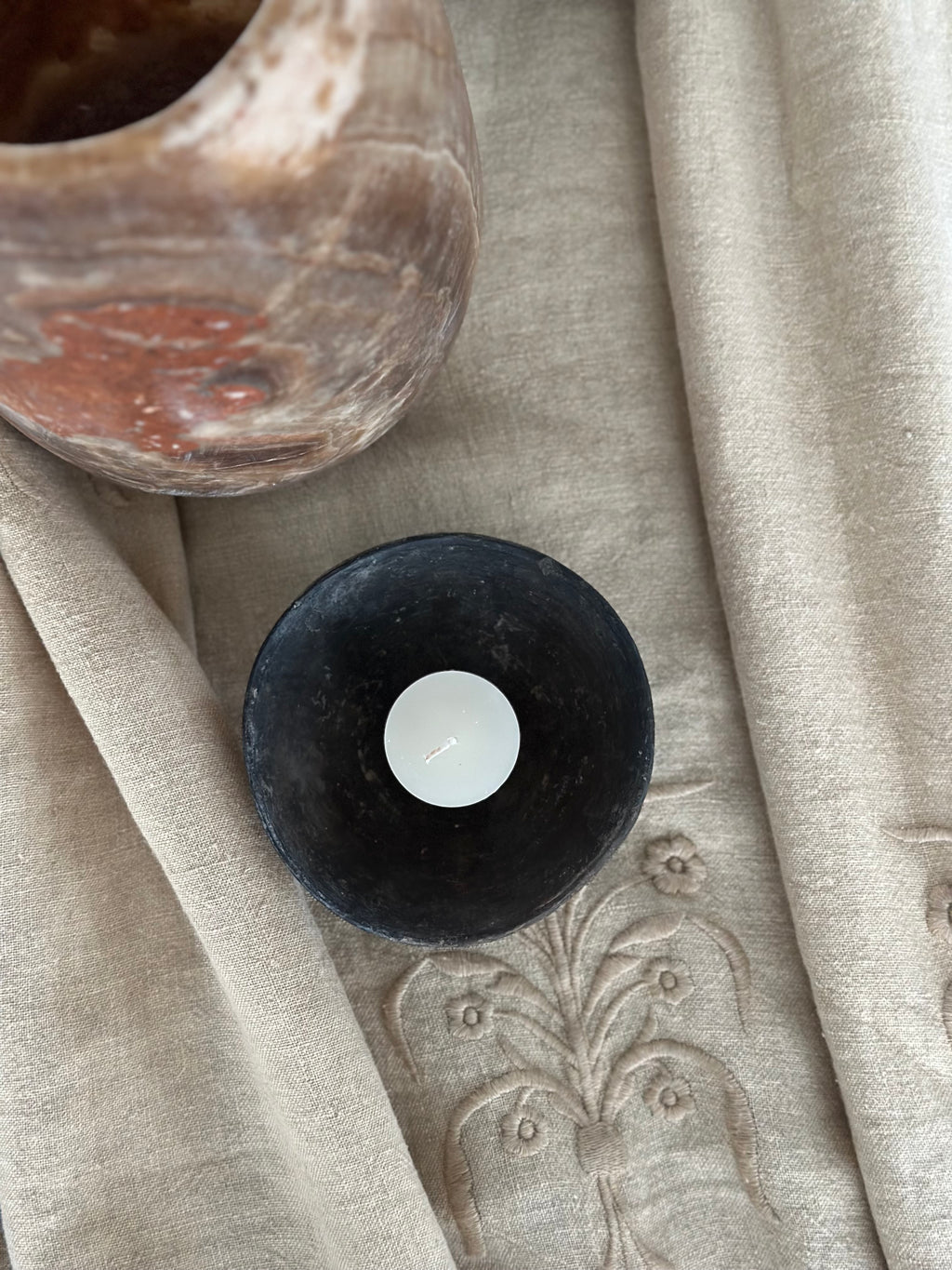 FLORAL HØRDUG BEIGE